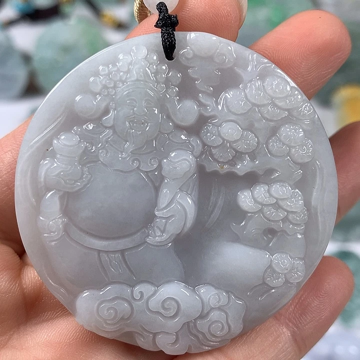 颈饰未镶嵌翡翠财神爷福利