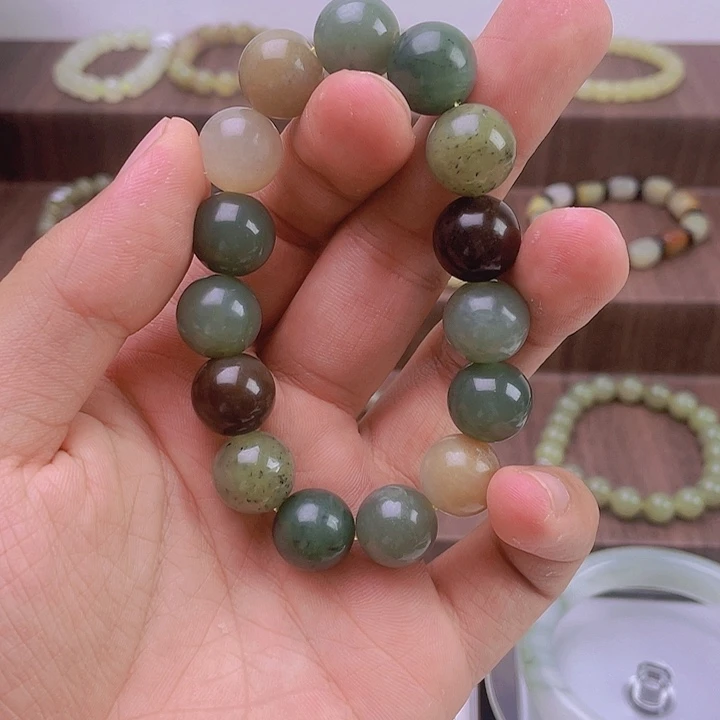 手链未镶嵌和田玉（糖玉）