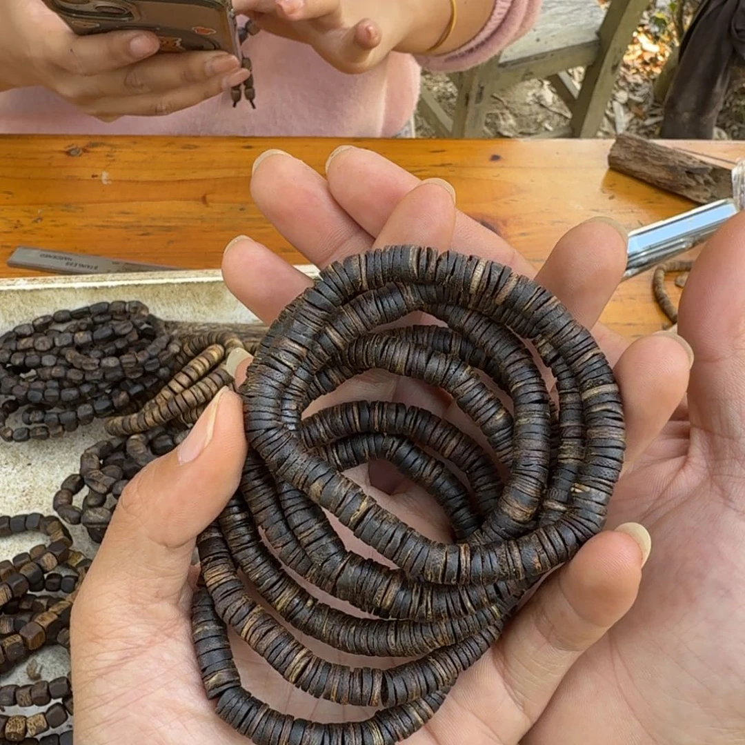 沉香手串单圈沉水片珠7克多样性发一