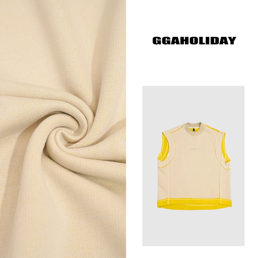 GGAHOLODAY新款街头时尚百搭宽松撞色拼接无袖马甲-151042