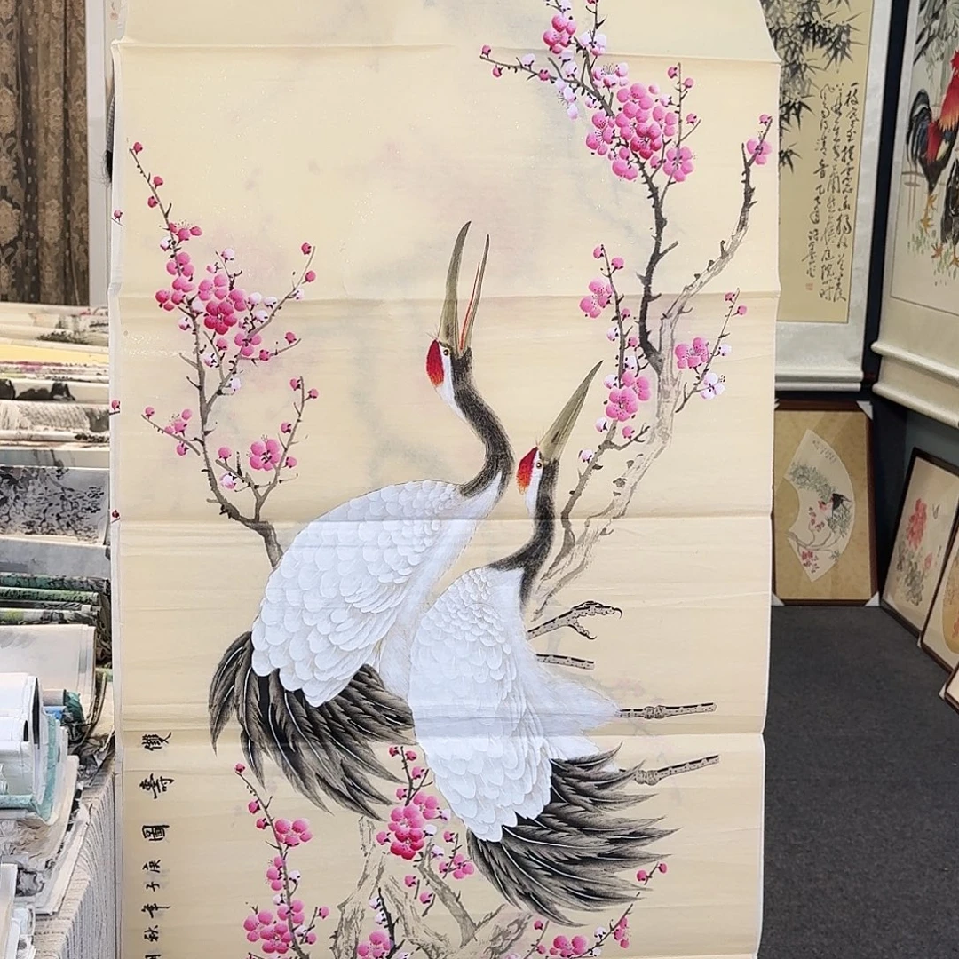 纯手绘国画作品好看四尺
