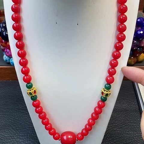 玛瑙未镶嵌手饰鸽血红