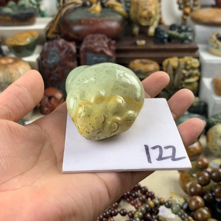 好***运未镶嵌岫岩河磨玉（透闪石质玉）珠宝奇石