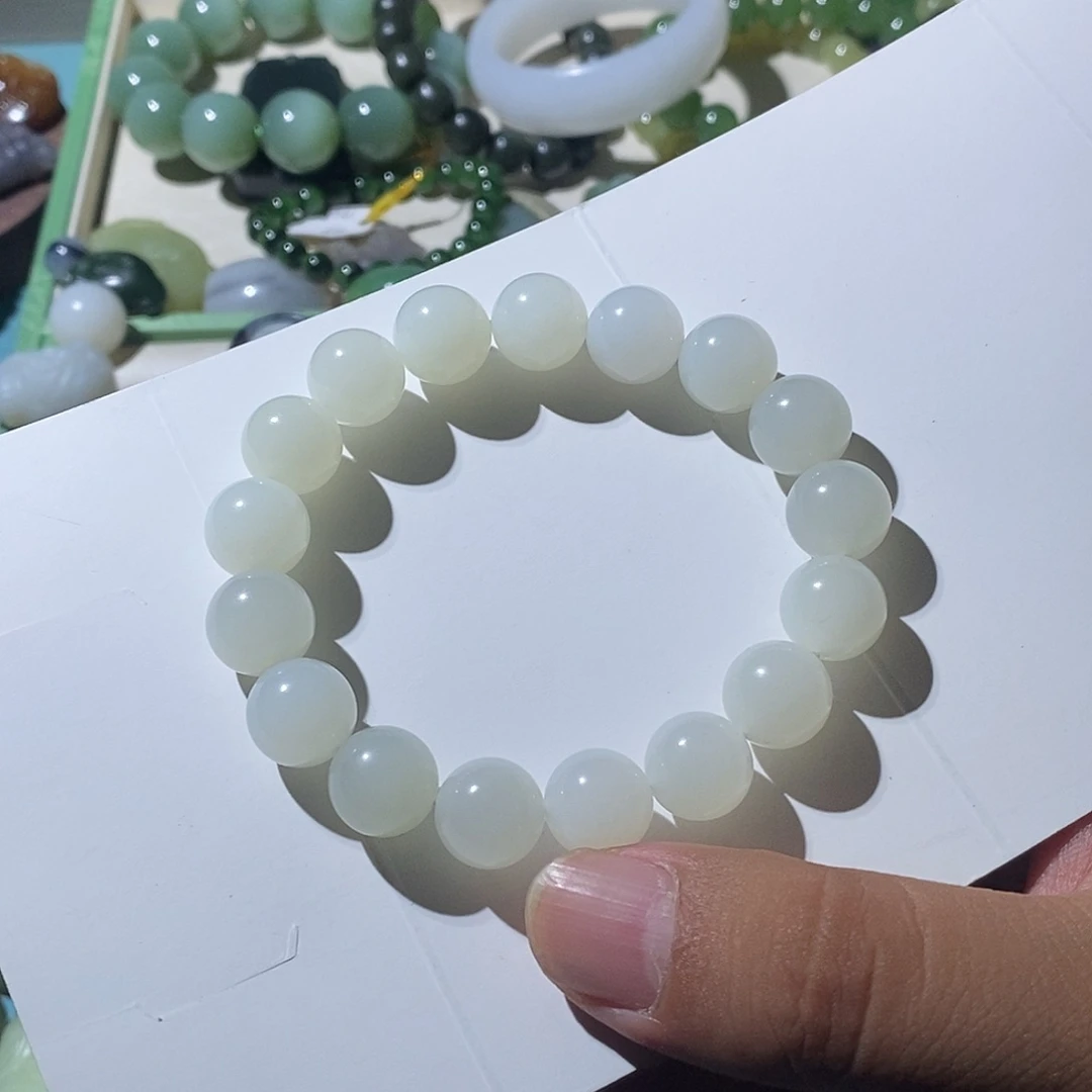 巴***化和田玉未镶嵌手串