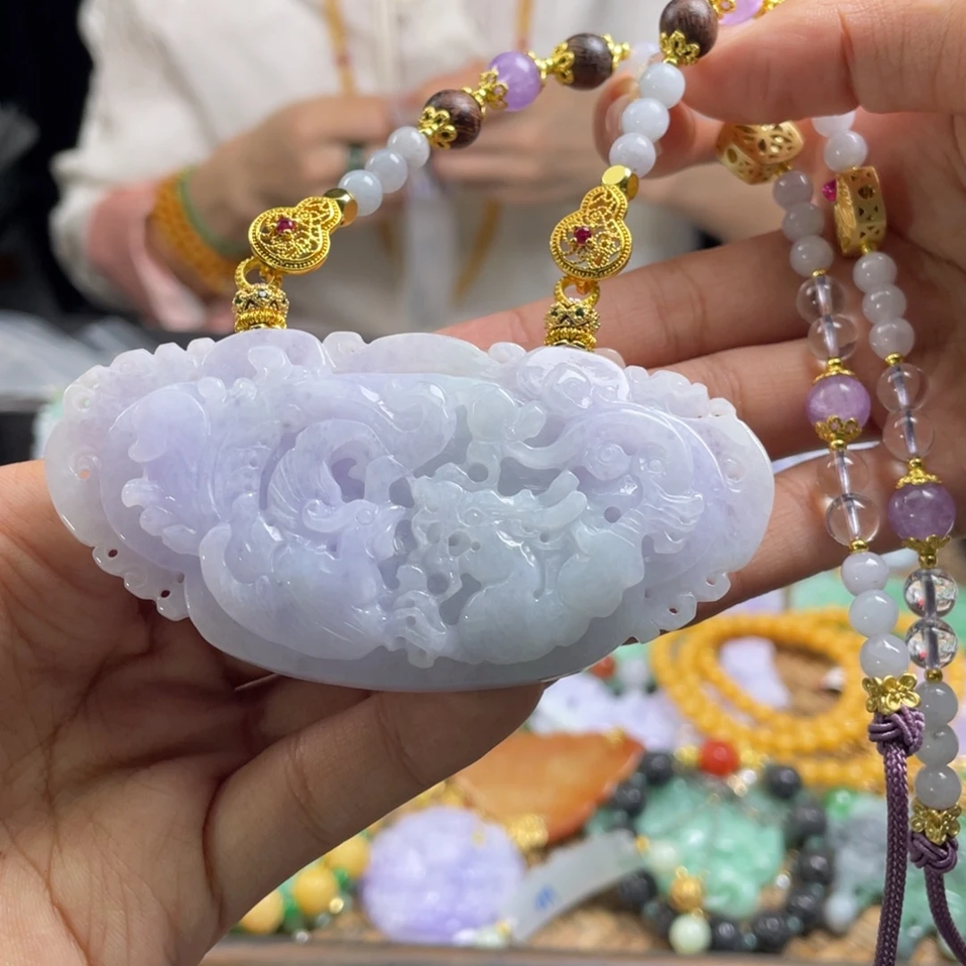 翡翠未镶嵌颈饰代编织