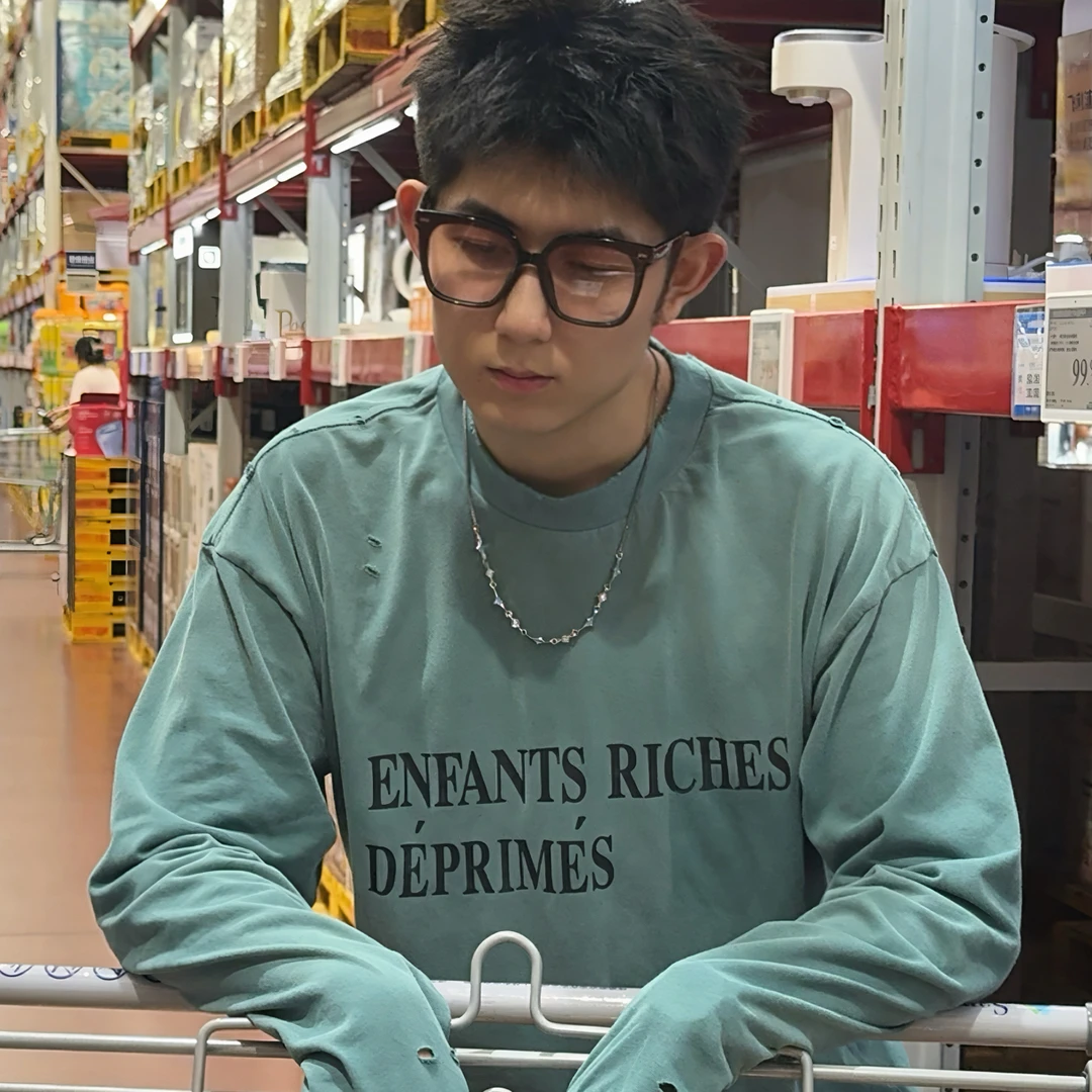 【3571】Enfants Riches Deprimes 25FW ERD 长袖复古做旧洗水Tee
