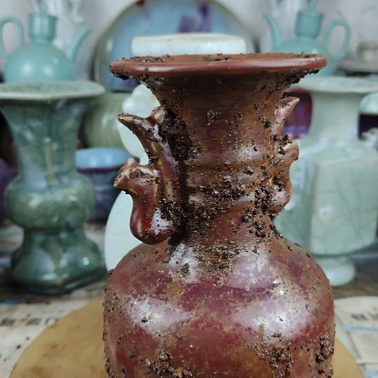 风***诺瓷片两件官窑瓷器