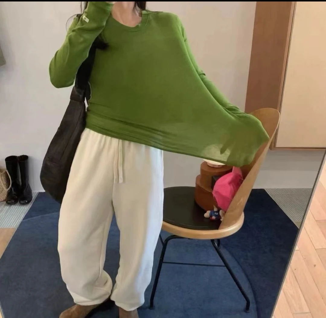 YD-【e*g袖标打底】25秋季新款韩版打底衫圆领长袖T恤