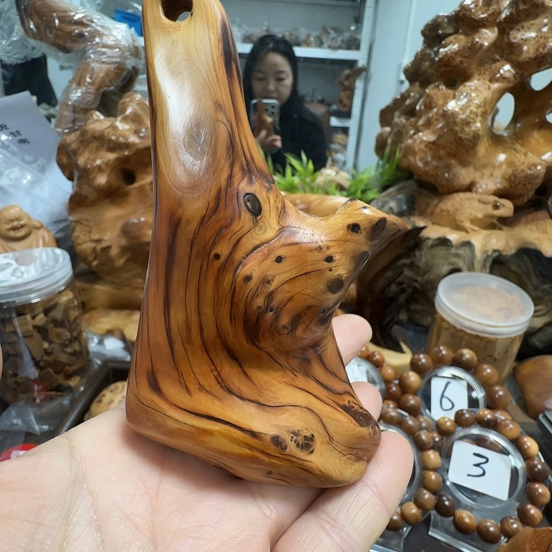 柏木（崖柏）太行崖柏陈化黑油闻香提梁壶