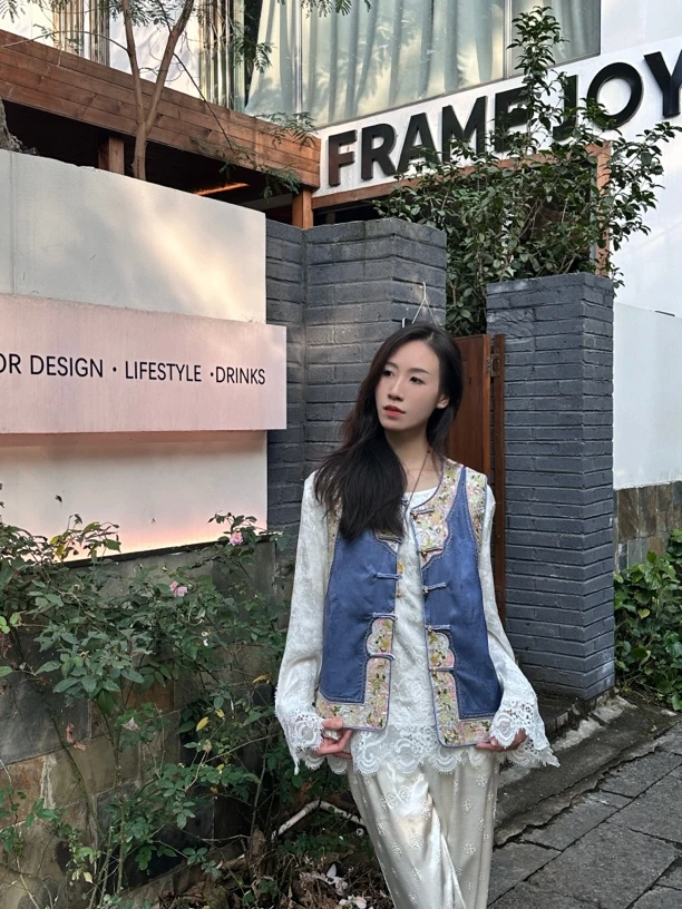 2025春季新款 『知意』 新中式国风重工刺绣精致气质格格马甲上衣女