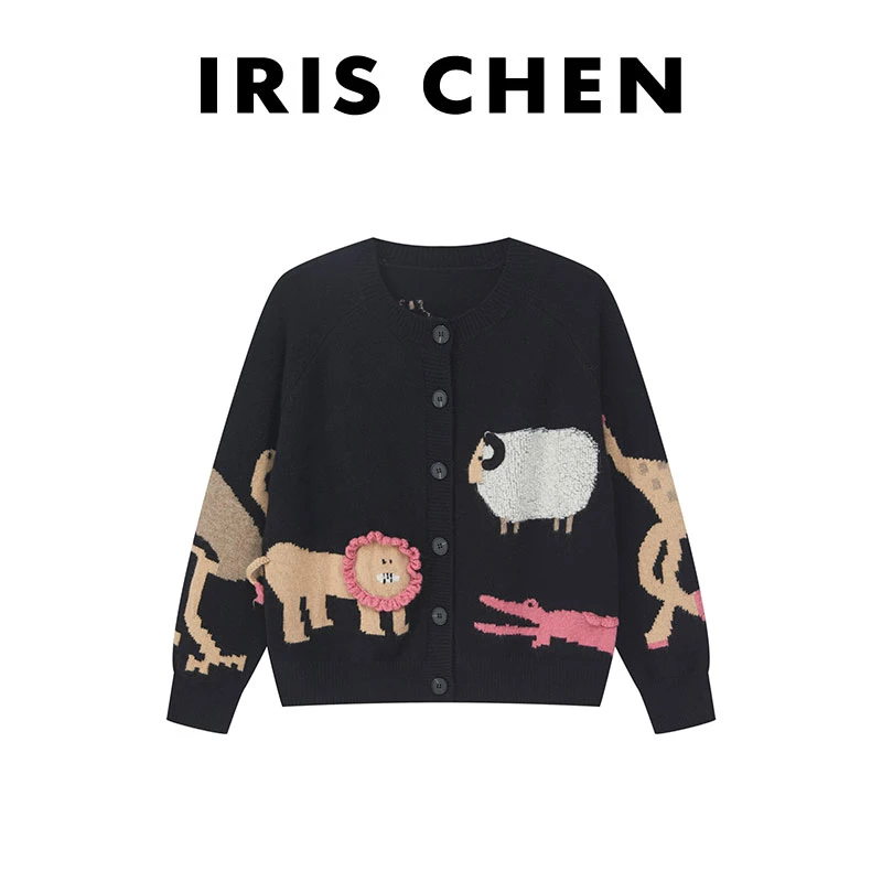 【现货】IRIS CHEN 动物园 2025秋冬“100羊毛320g”童趣针织衫