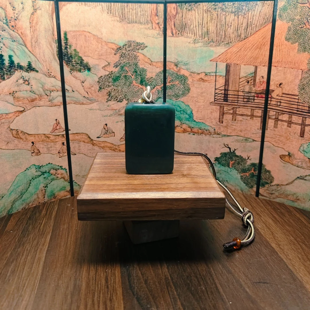 R和田玉无事牌吊坠0519