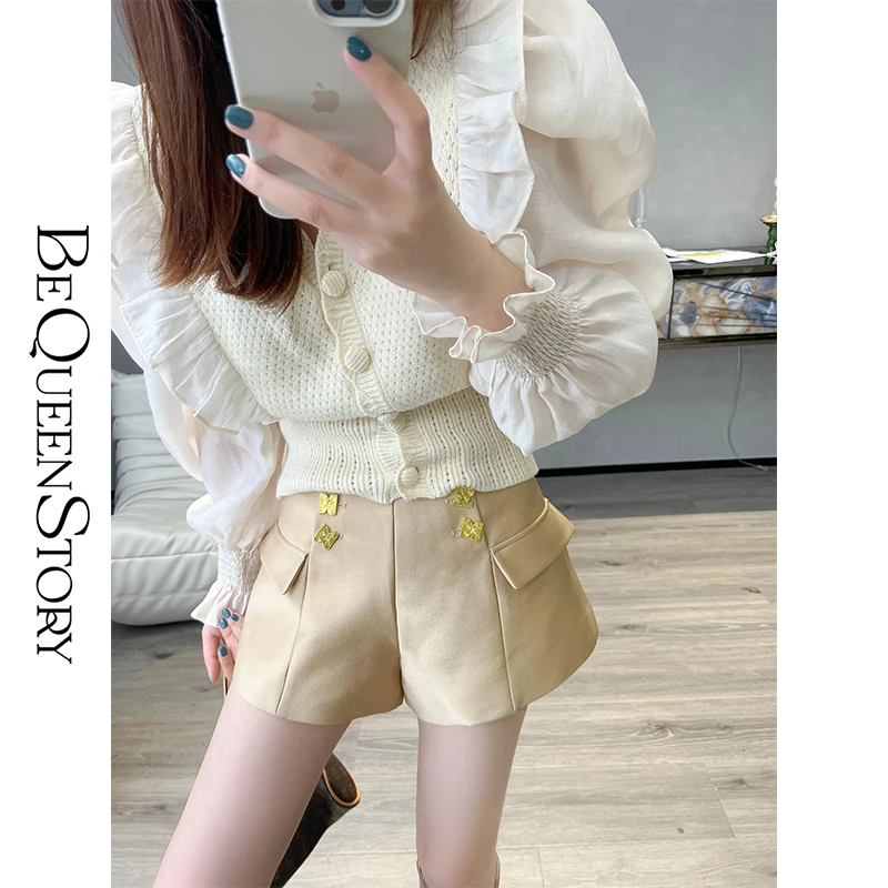 BeQueenStory 轻奢高端时尚法式气质洋气百搭衬衫