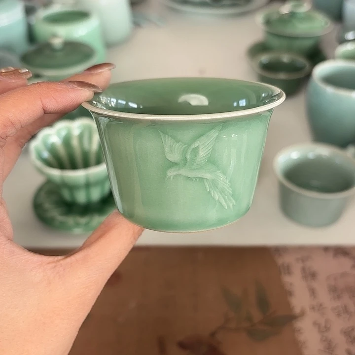 龙泉云间青瓷小米茶器
