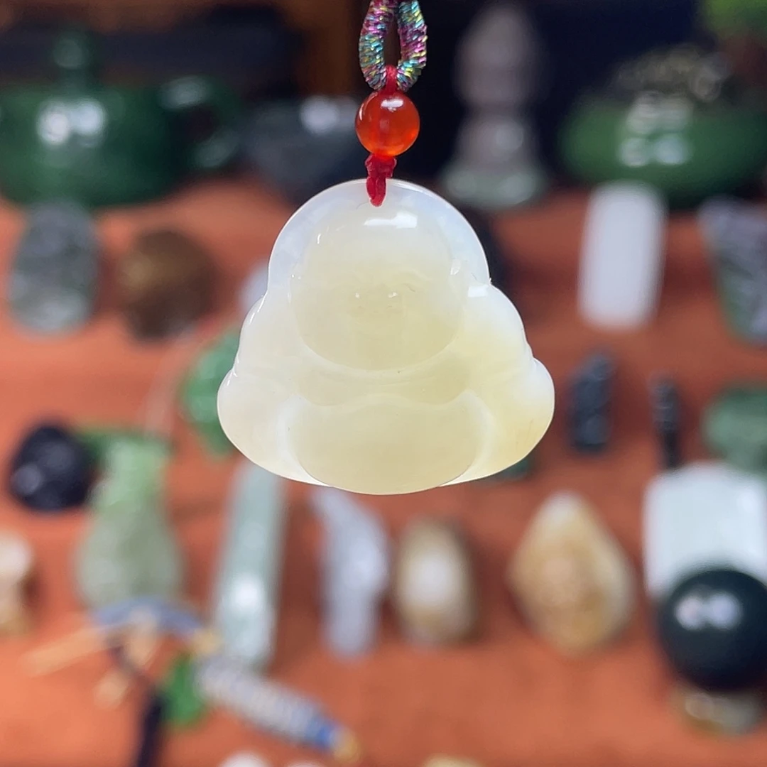 和田玉未镶嵌手链俄白暖白佛公