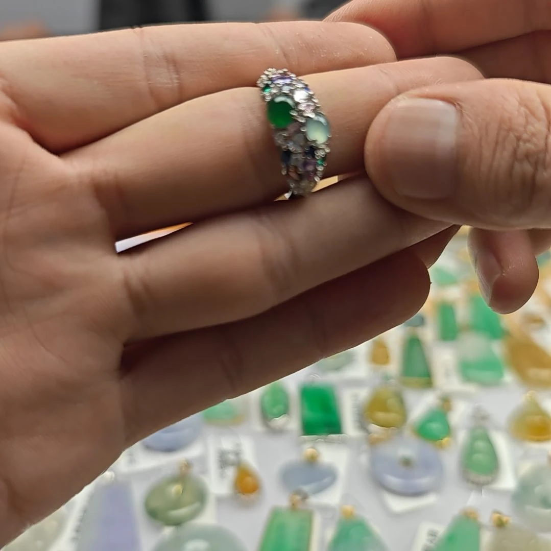 翡翠银S925镶嵌颈饰