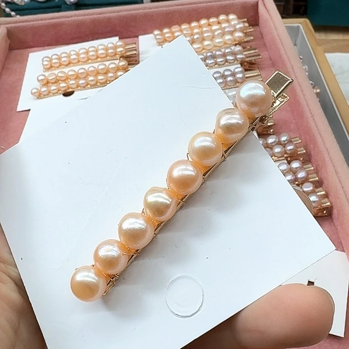 淡水珍珠发饰未镶嵌