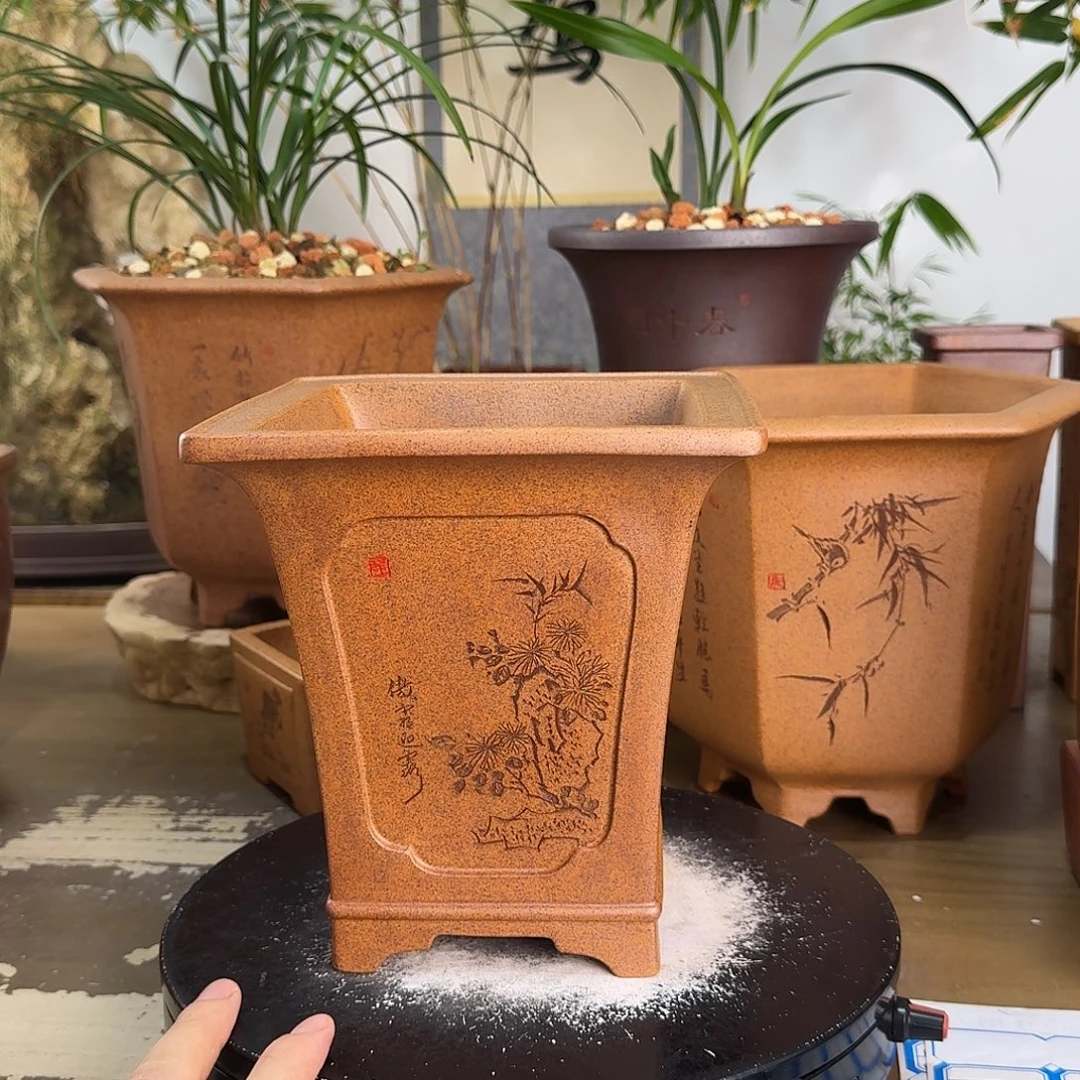 逸***筱紫砂花盆紫砂花盆