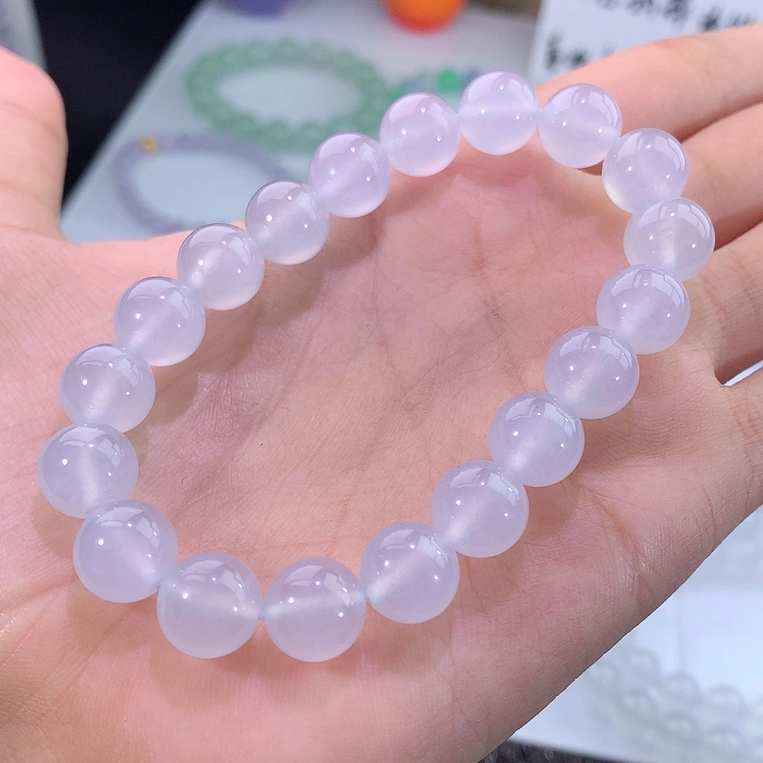 未镶嵌手链翡翠冰种白月光手串