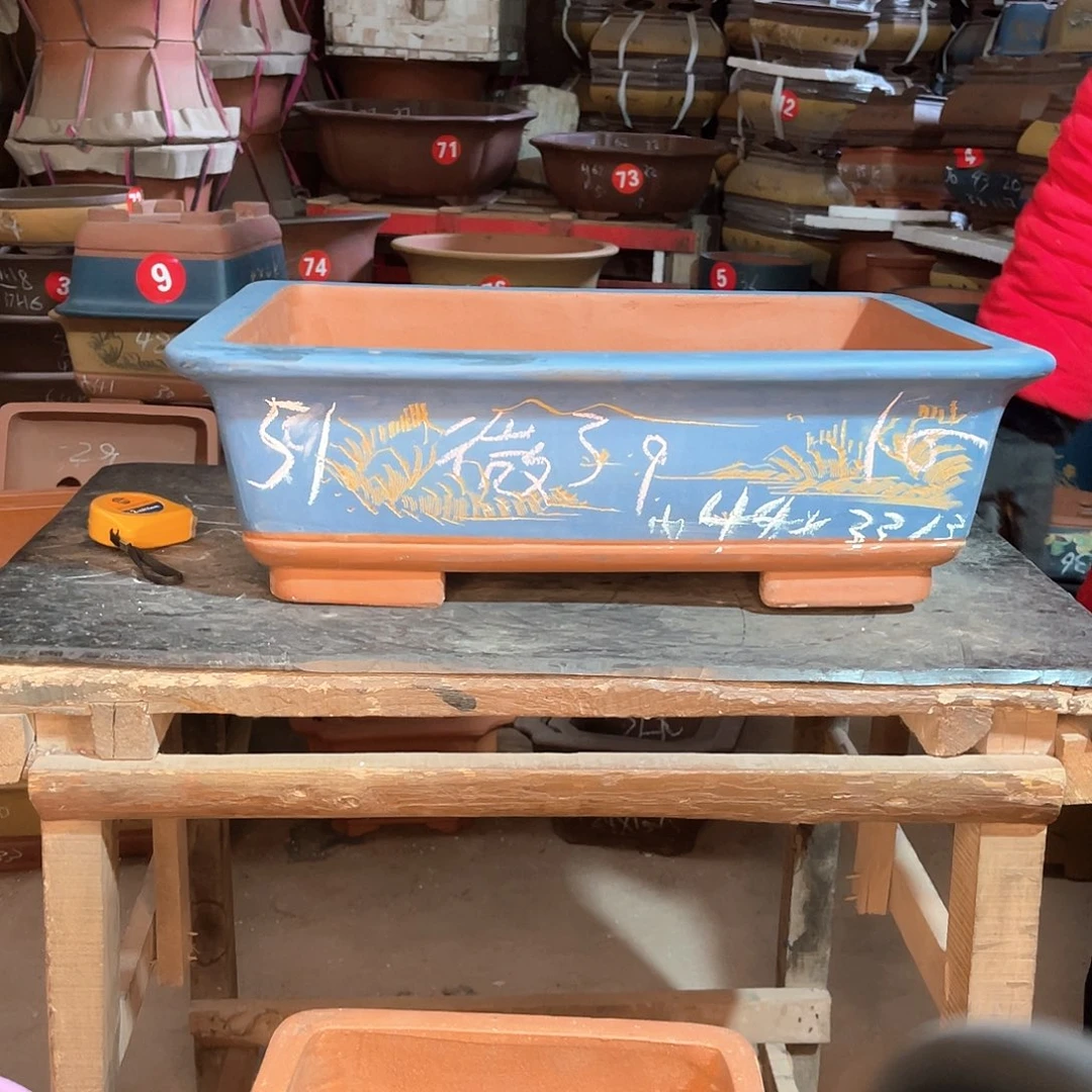 紫砂花盆长方盆一个