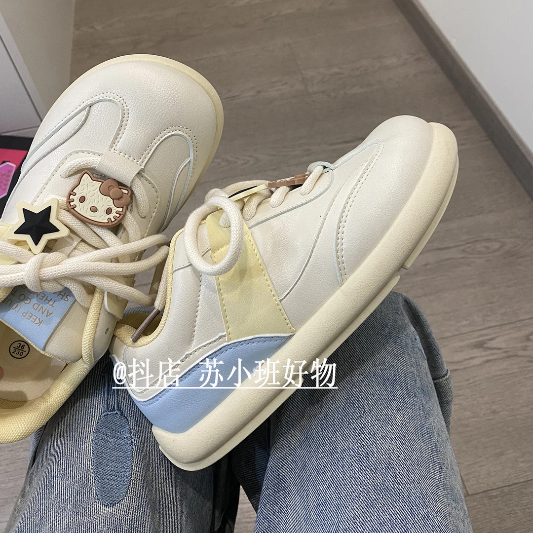 苏小班好物小众原创KT星星大头德训鞋女2025新款春季百搭运动板鞋