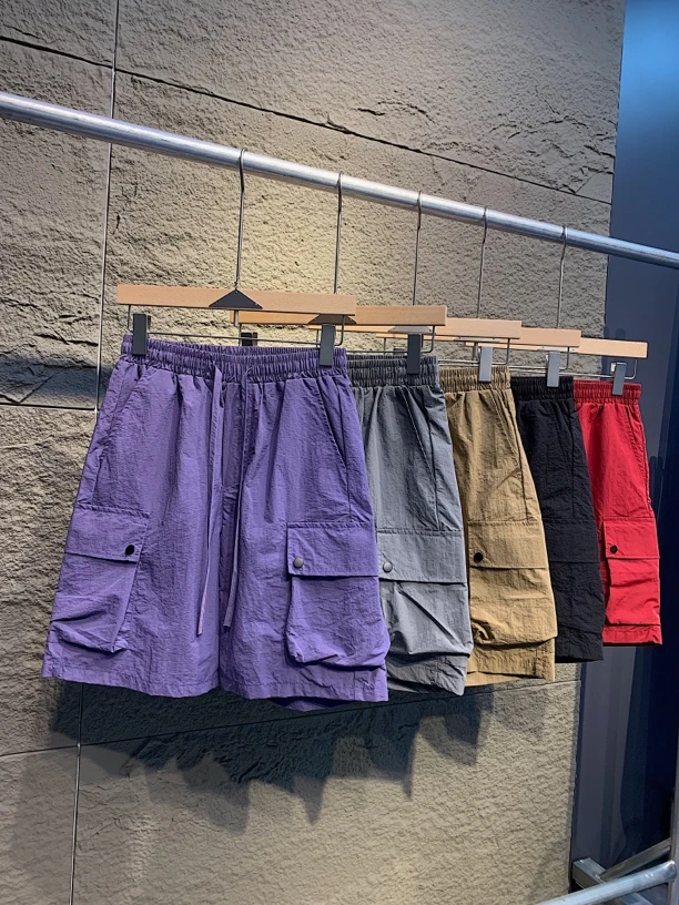 Dk05机能风冰感多口袋工装彩色情侣短裤