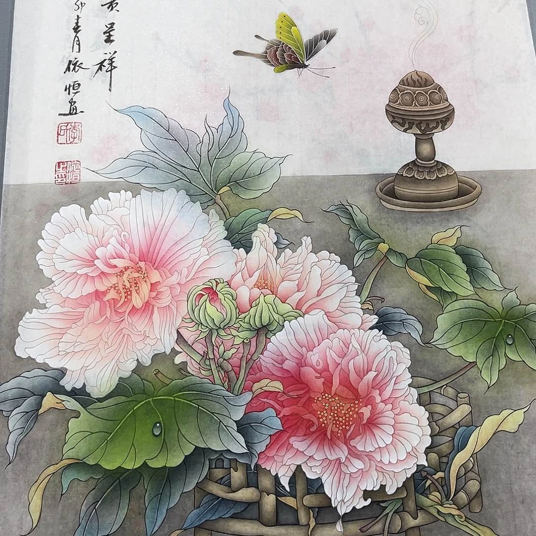 国画国画老师手绘作品
