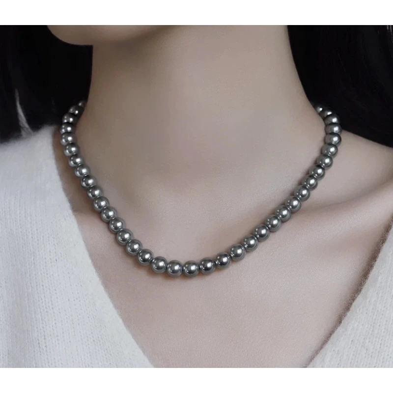 简约灰色项链3055