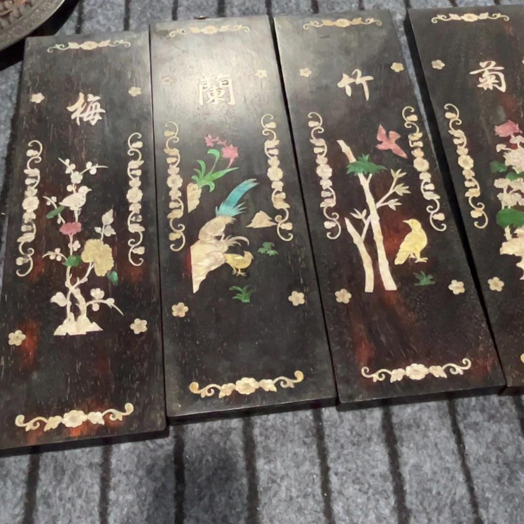 木龙**寨非洲紫檀木雕牌匾挂匾