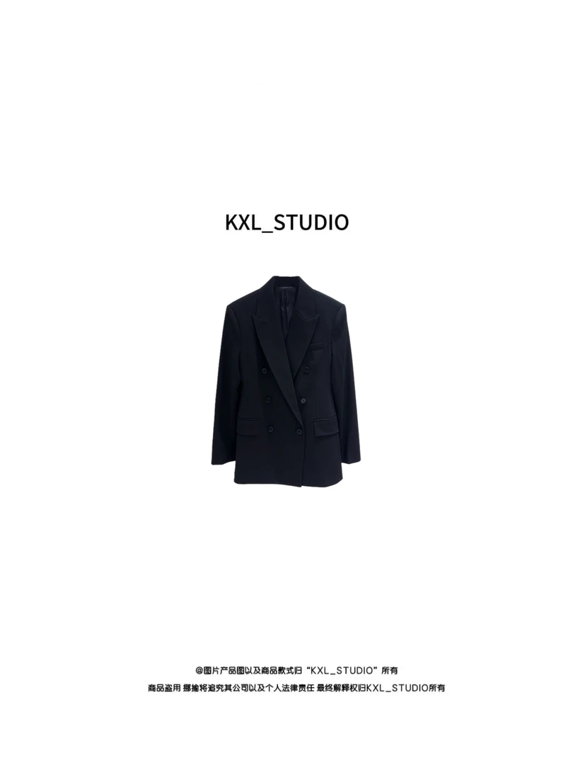 KXL-STUDIO【KELE精选】海德公园双排六粒扣西服62892黑色