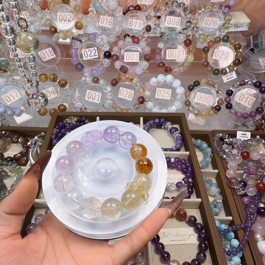 沫***児手链烟晶银S925镶嵌