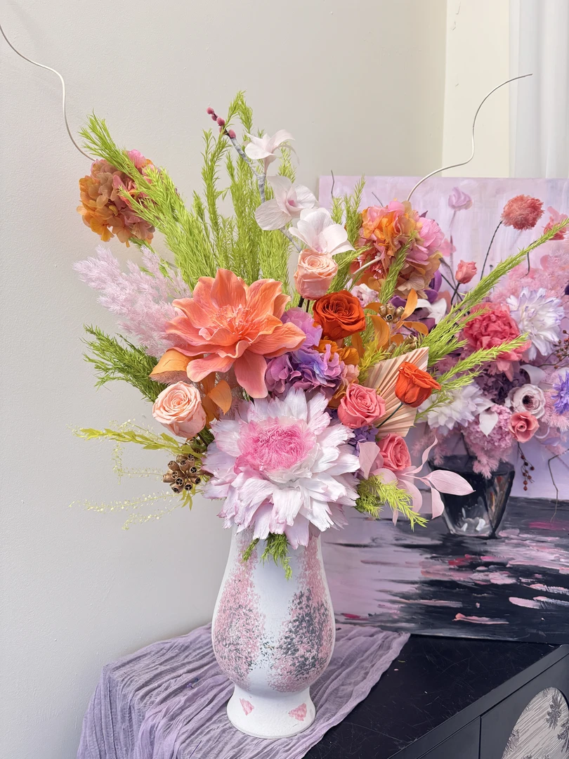 【慧智兰心】永生花摆件玄关摆件