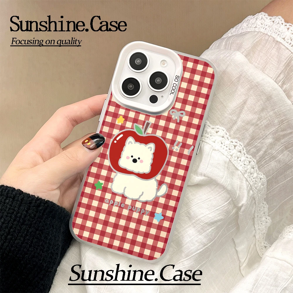 【彩银】苹果小狗适用于苹果16promax华为vivo小米防摔手机壳