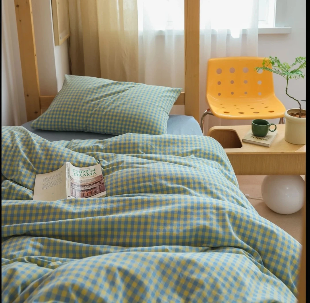 全棉纯棉色织水洗棉布料，可做床单被罩四件套的布料