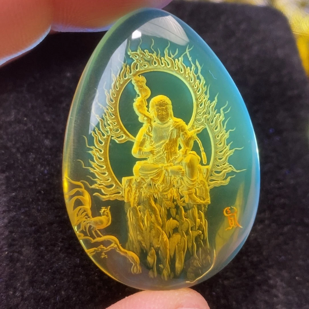 蓝珀未镶嵌吊坠(不含链)