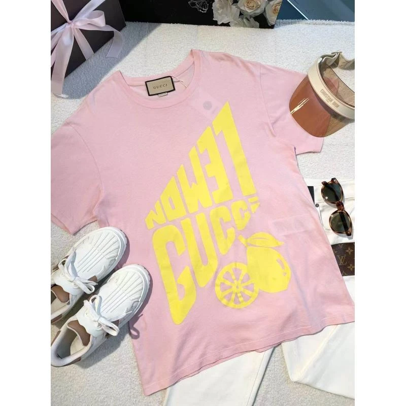95新 GUCCI/古驰  pp1359 棉 柠檬短袖T恤 S码