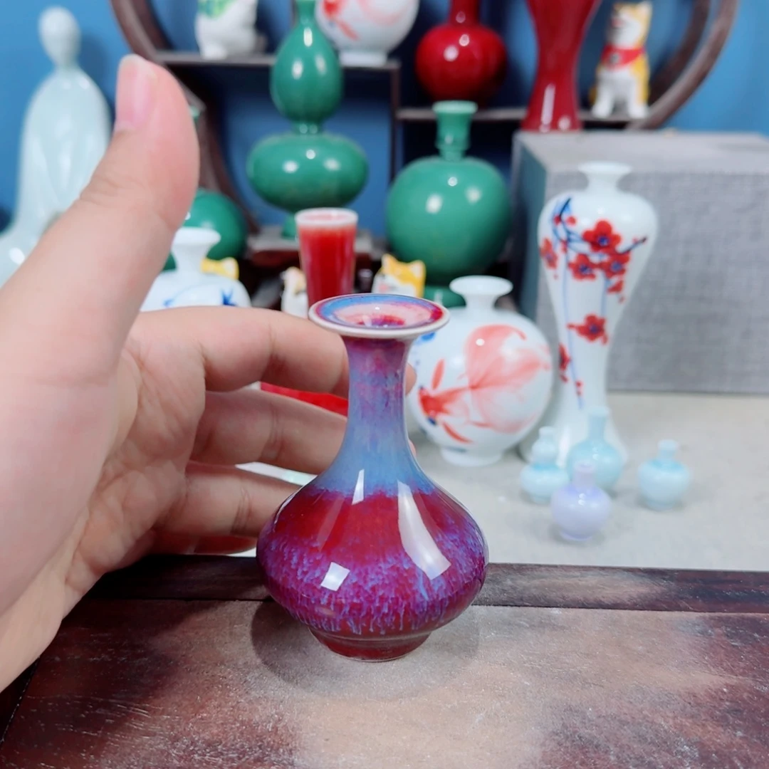 陶瓷手工小花器摆件