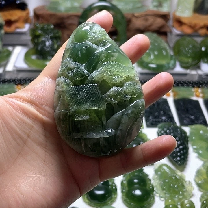 蛇纹石玉未镶嵌手把