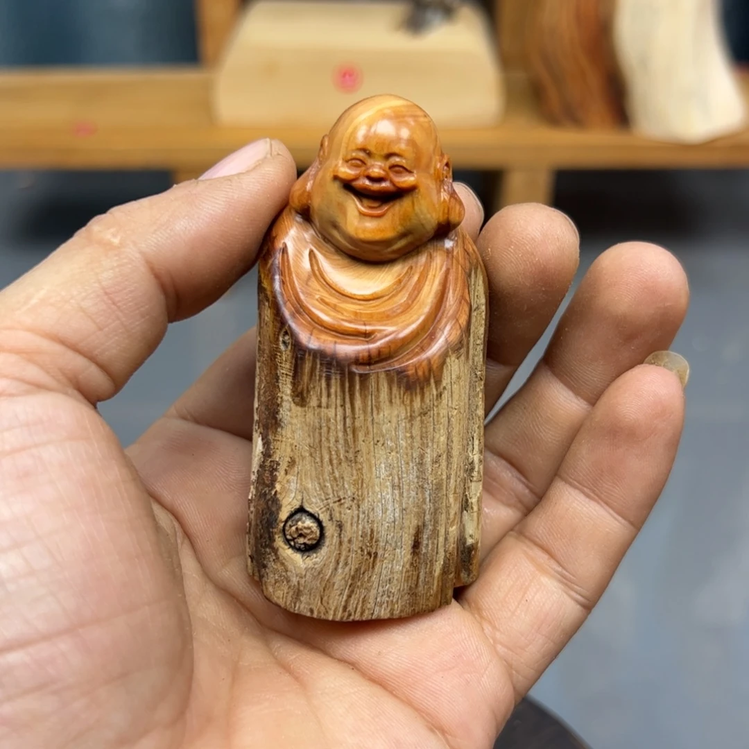 用***人木崖柏木摆件手把件