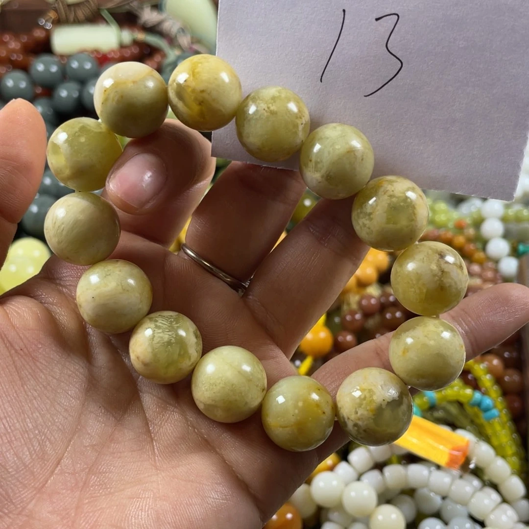 未镶嵌蛇纹石玉手链