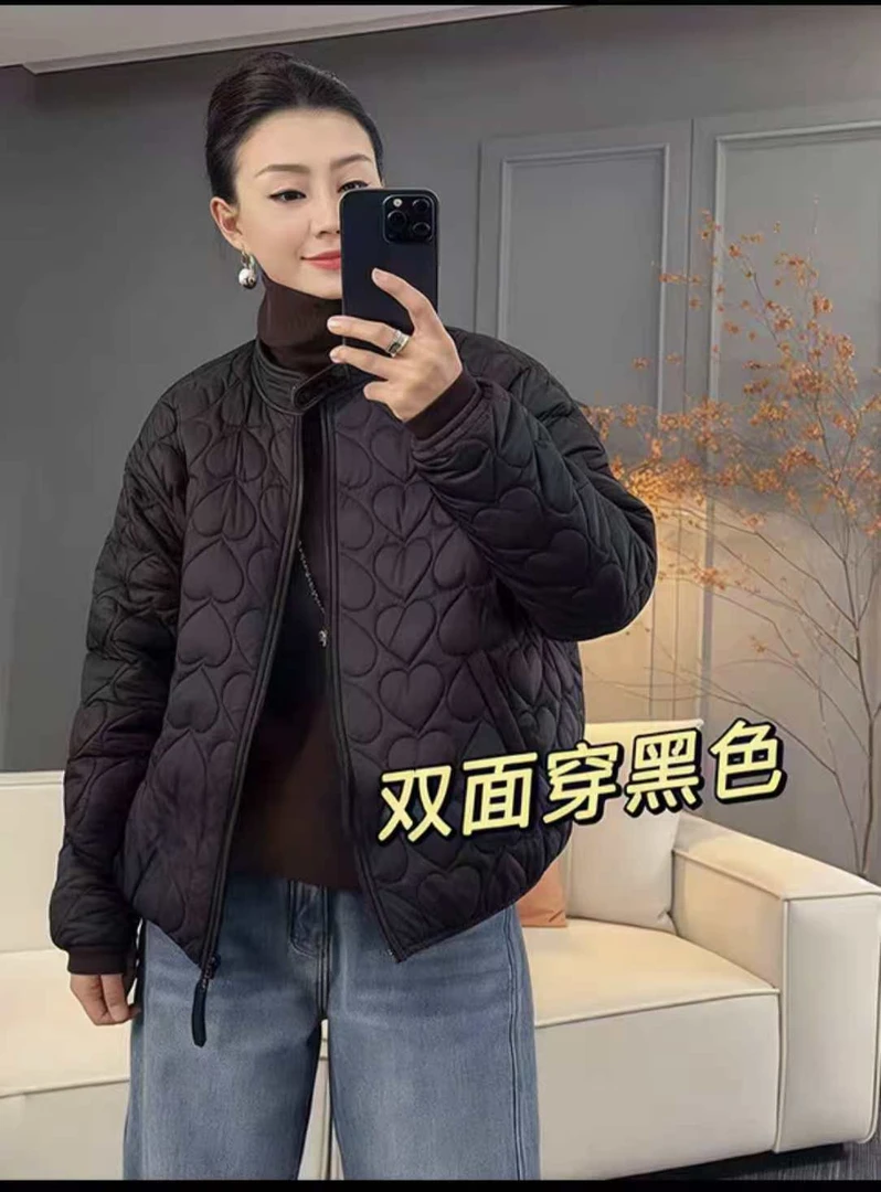 D 双面穿立领保暖棉衣棉服秋冬百搭棉袄休闲