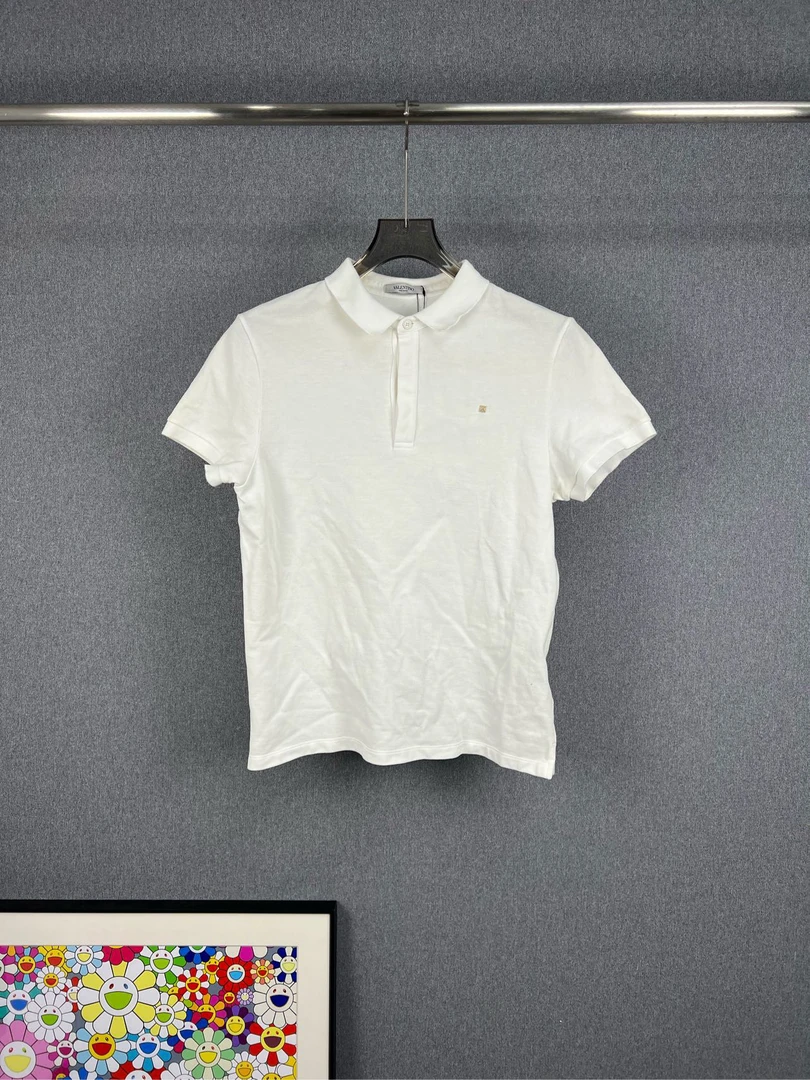 99新 Valentino/华伦天奴 铆钉短袖POLO XS码 99新A11490