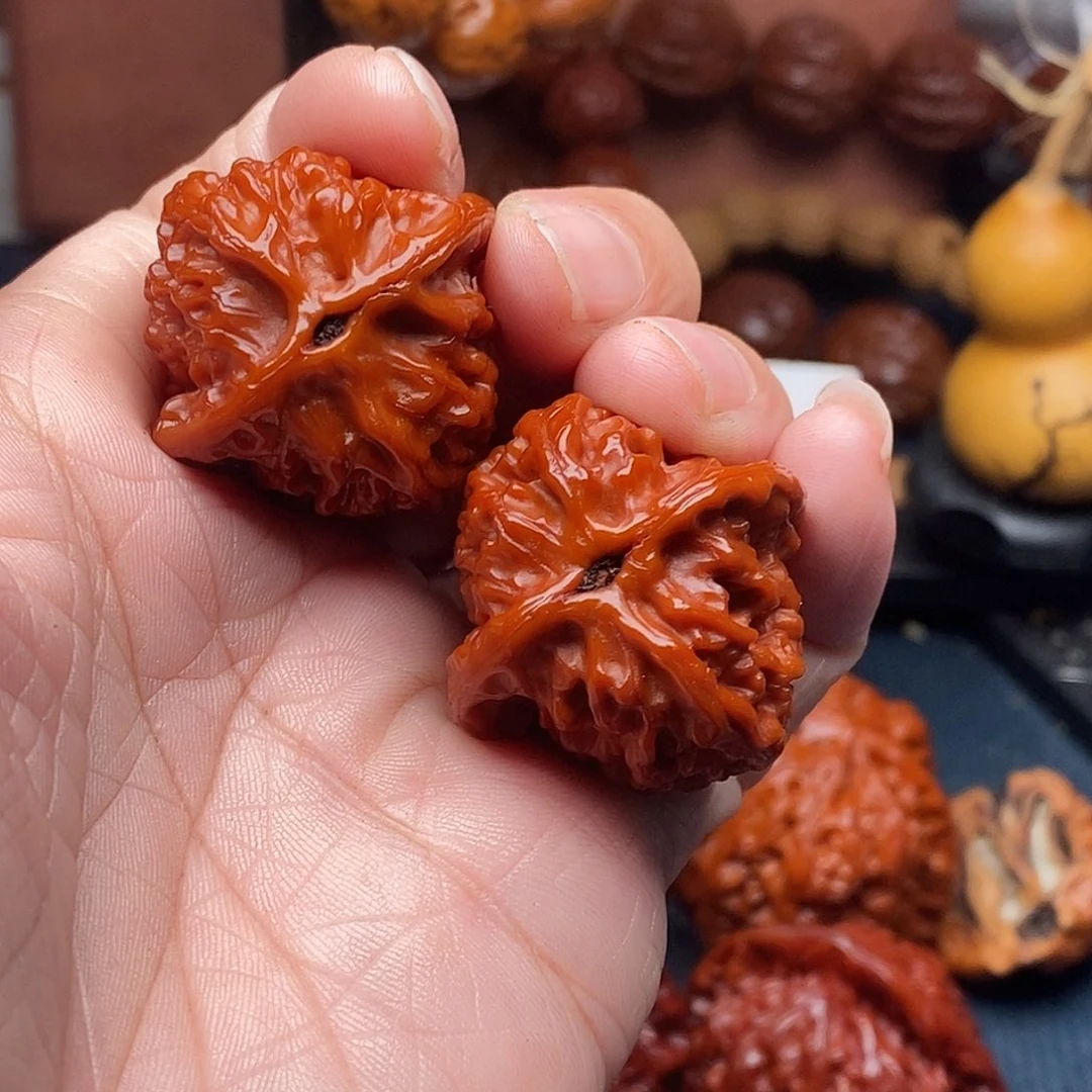 迷***鹿文玩核桃34尺天地