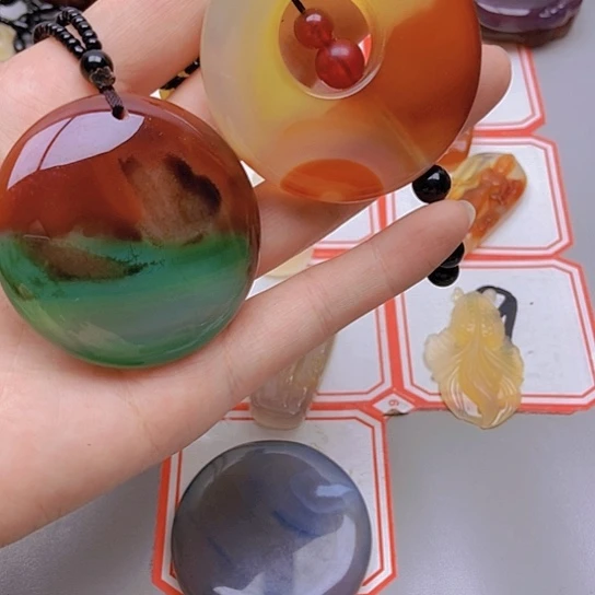 【闪购商品】玛瑙/玉髓未镶嵌珠宝半成品一**心