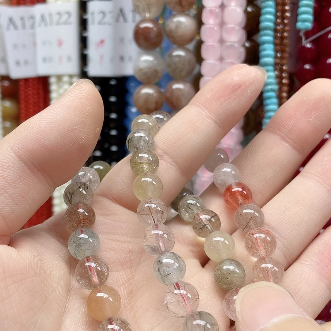 一***寒玛瑙/玉髓合金珠宝半成品一圈