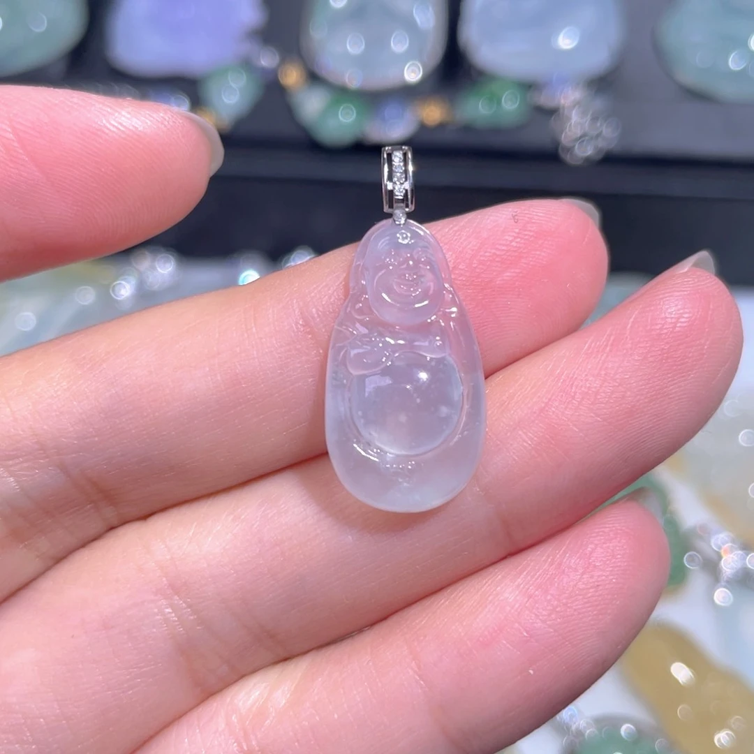 颈饰18K金镶嵌翡翠翡翠