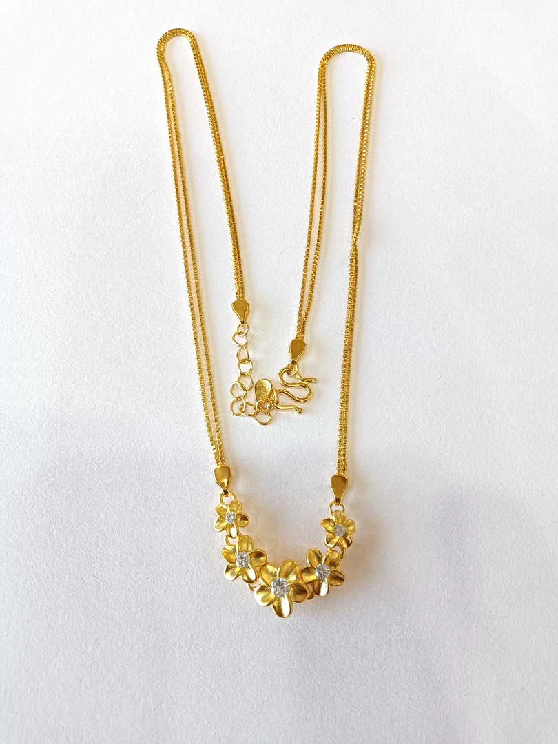 坠链均足银 迎春花套链