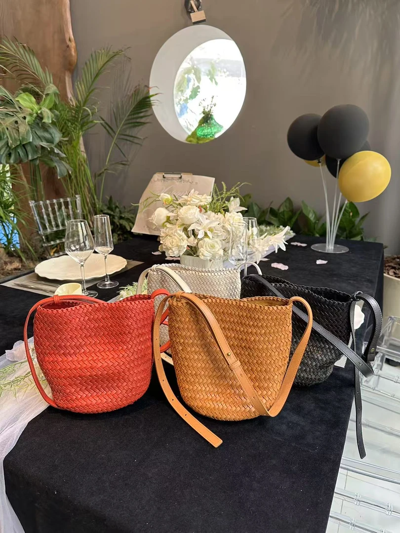 【慕懿时袋】编织水桶包大容量小众高级感通勤单肩斜挎小包3715