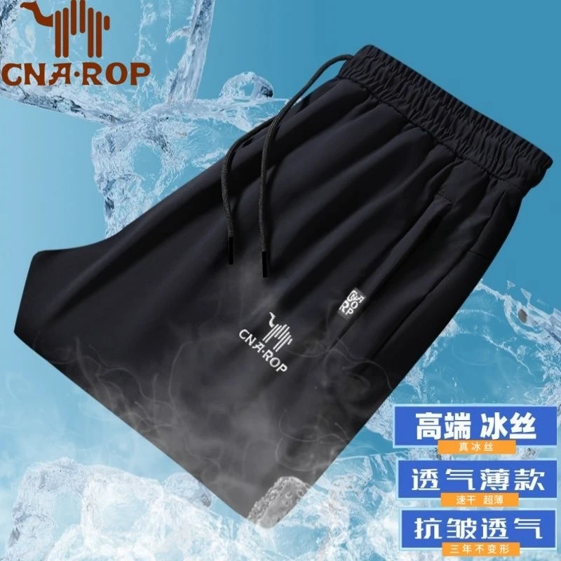 领航骆驼休闲裤夏季中年男士运动休闲裤透气春夏宽松大码薄款户外