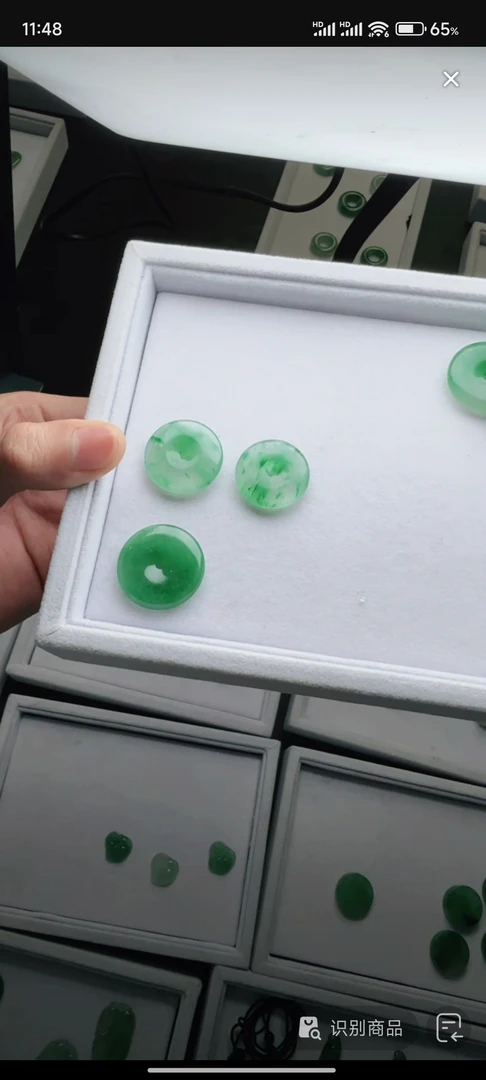 天然非洲翠平安扣